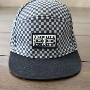 Checkered Black Kids Cap